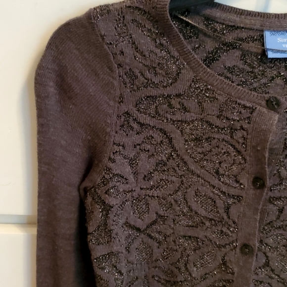 Vera Wang Sparkling Silver Grey cardigan - Picture 9 of 14